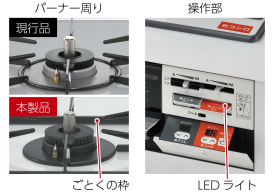 高齢者でも安心なガスコンロ